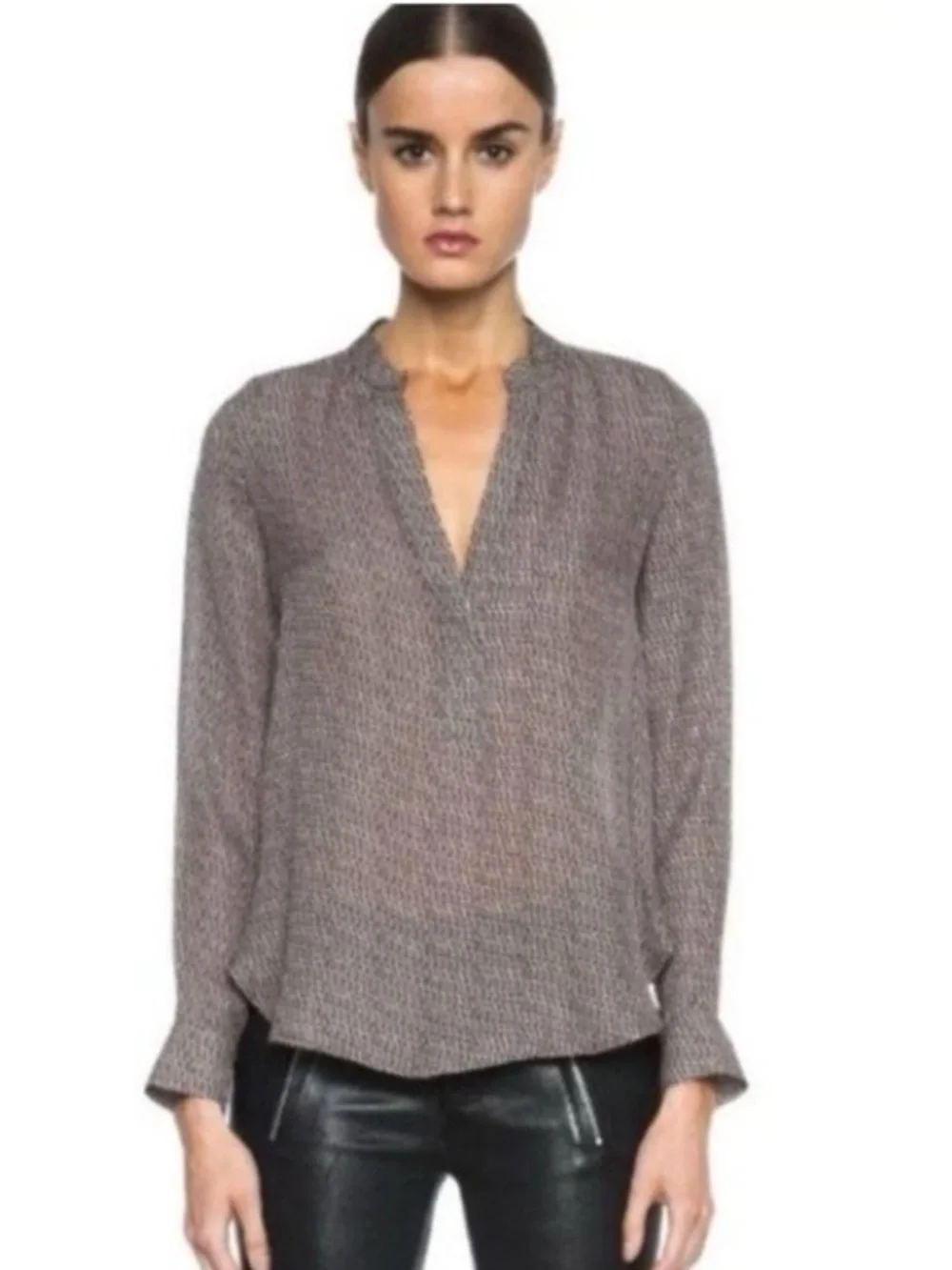Vince Silk Striped Blouse